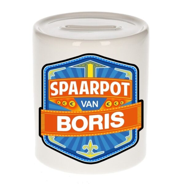Kinder cadeau spaarpot voor een Boris
