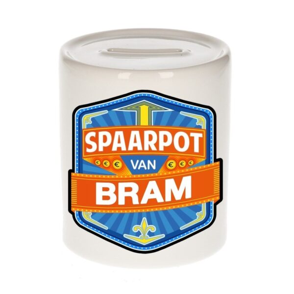 Kinder cadeau spaarpot voor een Bram