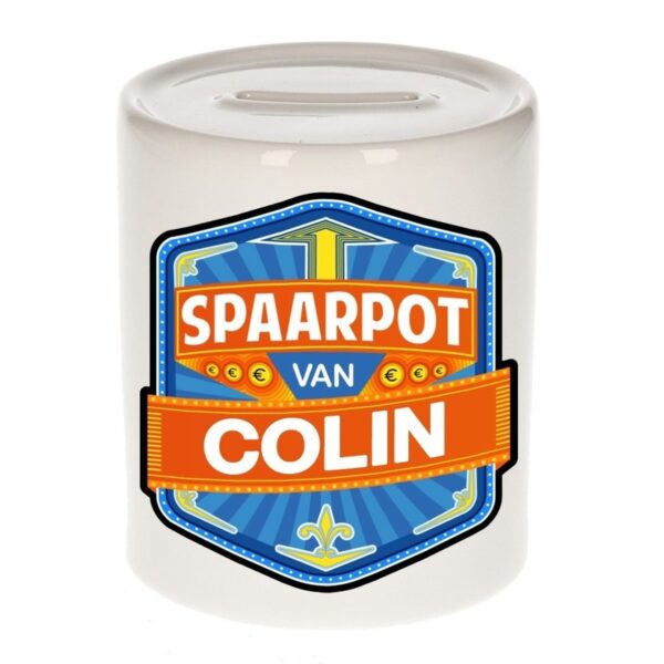 Kinder cadeau spaarpot voor een Colin