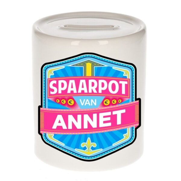Kinder cadeau spaarpot voor een Annet