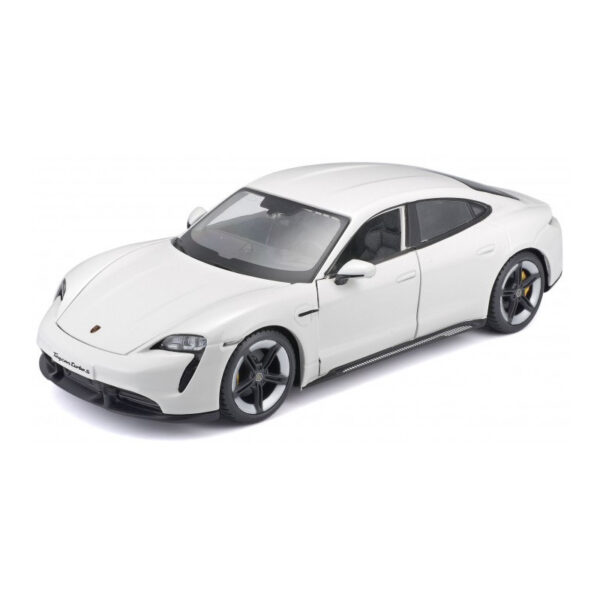 Modelauto Porsche Taycan - wit - schaal 1:24 - schaalmodel auto