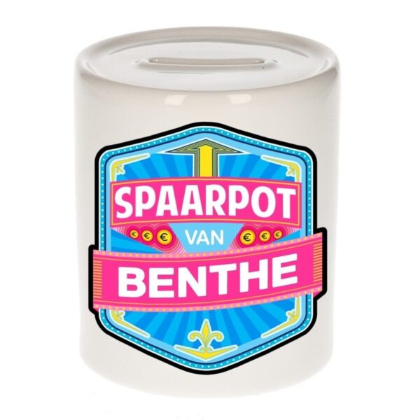 Kinder cadeau spaarpot voor een Benthe