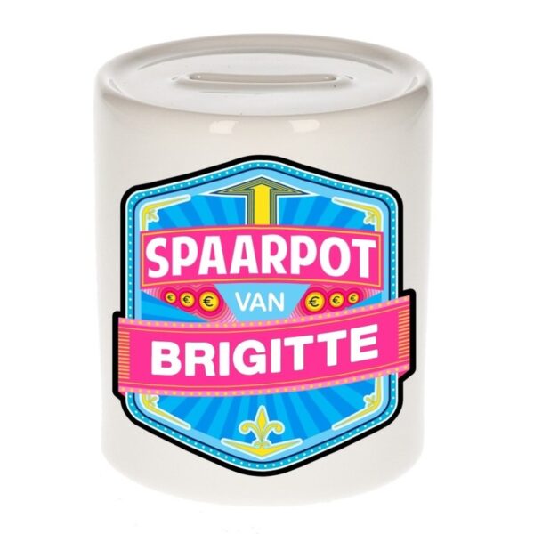 Kinder cadeau spaarpot voor een Brigitte