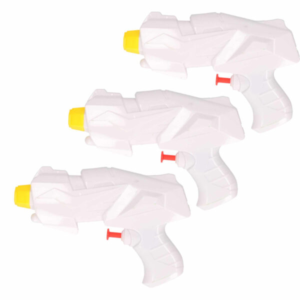 20x Mini waterpistolen/waterpistool wit van 15 cm kinderspeelgoed