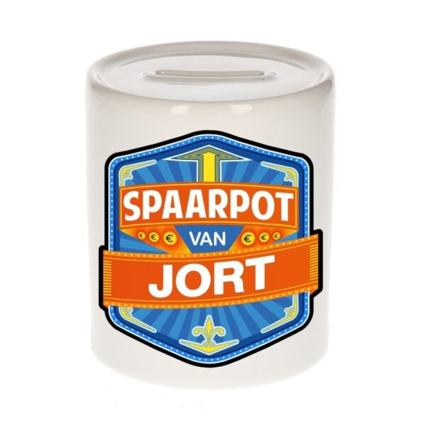 Kinder cadeau spaarpot voor een Jort