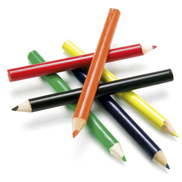 Potloden setje van 6 stuks - 15x - gekleurd mix - tekenen - weggeef artikel voor kleurplaten