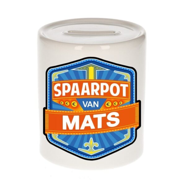 Kinder cadeau spaarpot voor een Mats