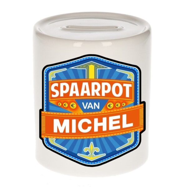 Kinder cadeau spaarpot voor een Michel
