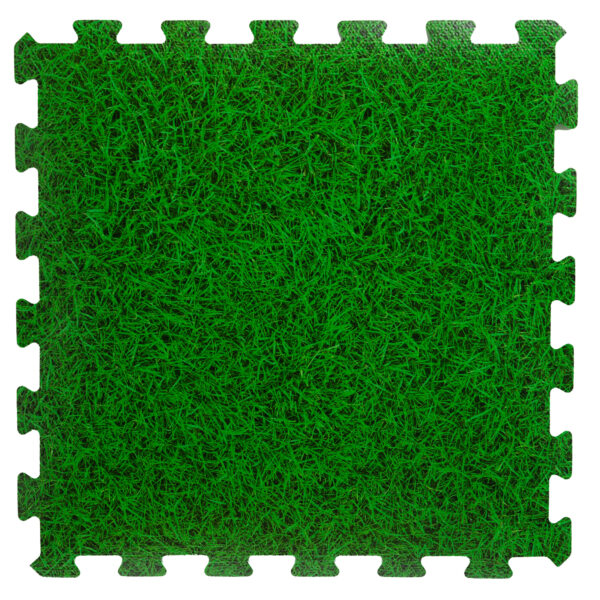 Foam puzzelmat zwembadtegels / fitnesstegels - Gras - 8x stuks - 50 x 50 cm p/stuk