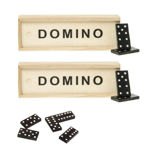 Domino spel - 84x - 28 stenen - klassiek - steentjes - familiespel