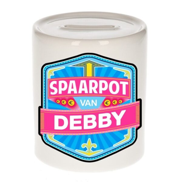 Kinder cadeau spaarpot voor een Debby