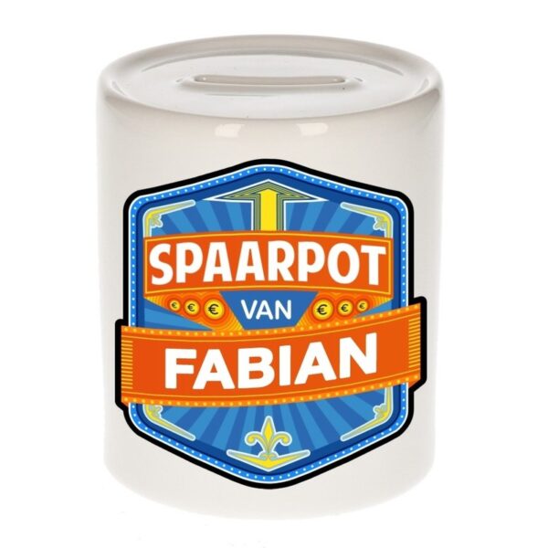 Kinder cadeau spaarpot voor een Fabian