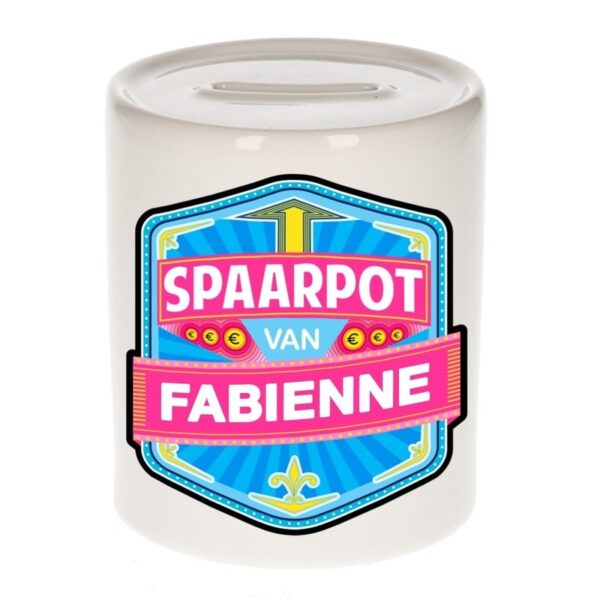 Vrolijke Fabienne spaarpotten voor kinderen