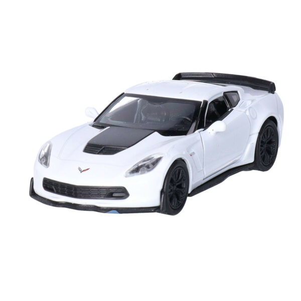 Speelgoed Chevrolet auto - wit - die-cast metaal - 11 cm - Model Corvette