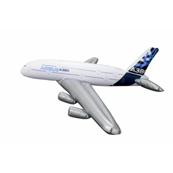 Limox Opblaasbaar vliegtuig - L115 x B140 cm - Airbus A380 - ophangen - decoratievliegtuig
