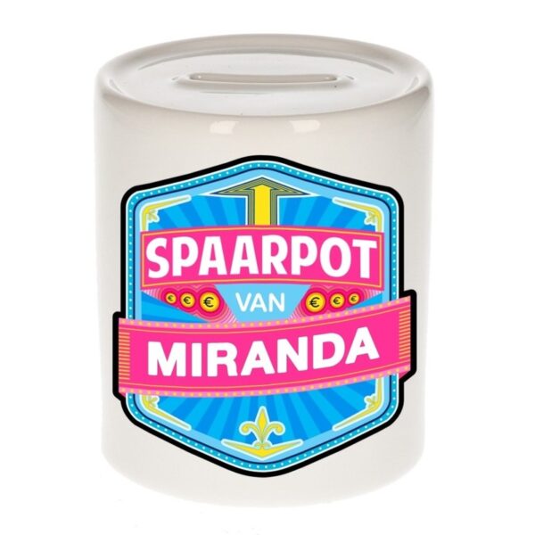 Vrolijke Miranda spaarpotten voor kinderen