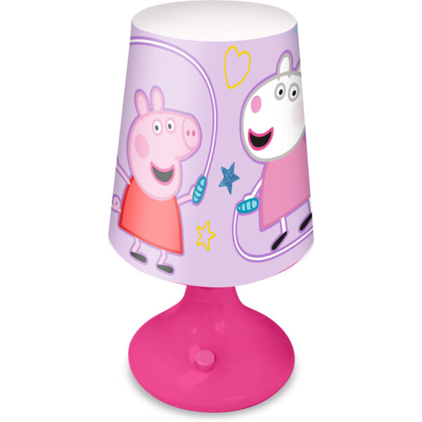 Peppa Pig tafellamp/bureaulamp/nachtlamp voor kinderen - roze - kunststof - 18 x 9 cm