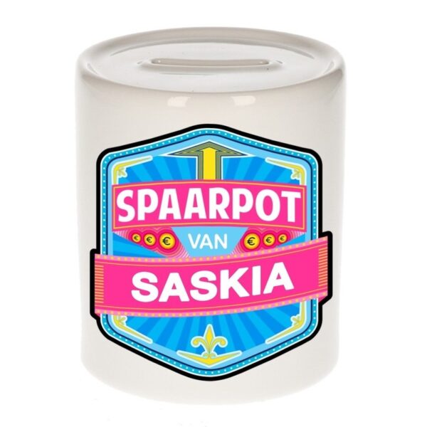 Vrolijke Saskia spaarpotten voor kinderen