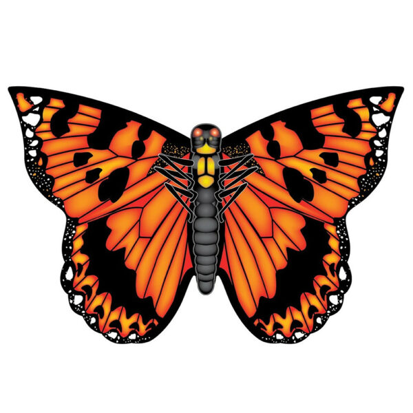Vlinder vlieger - oranje - B71 cm - nylon