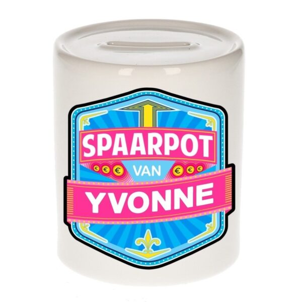 Kinder cadeau spaarpot voor een Yvonne
