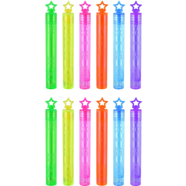 Bellenblaas - 12x stuks - neon kleuren - 4 ml - uitdeel cadeau/kinderfeestje - bruiloft