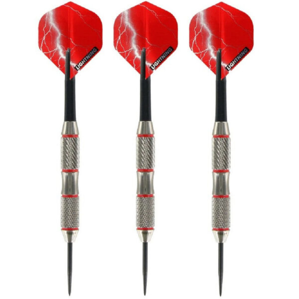 1x Set van 3 dartpijlen Blackjack Brass Red 21 grams