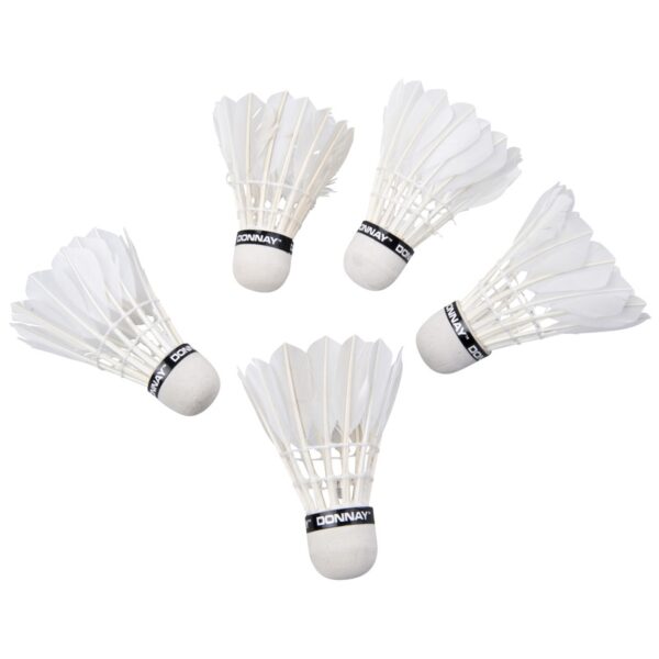 Eddy Toys Badminton Shuttles - 5x stuks - veren - wit