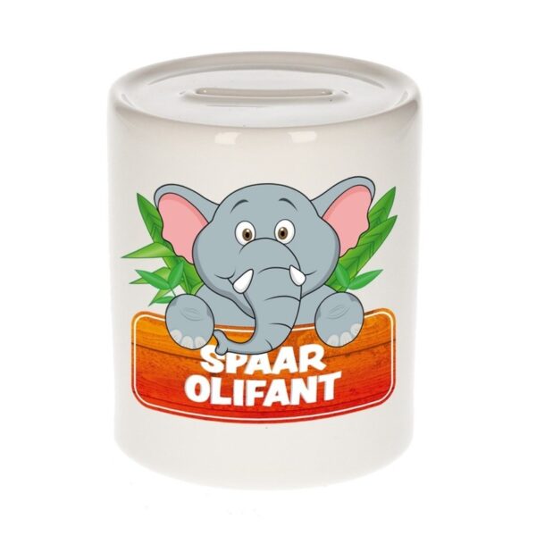 Kinder cadeau spaarpot olifant 9 cm