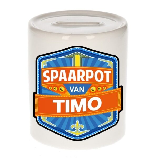 Kinder cadeau spaarpot voor een Timo
