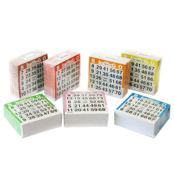 Bingokaarten - 2000x blok van 500 vellen - nummers 1-75 - bingoblok - 10 x 10 cm