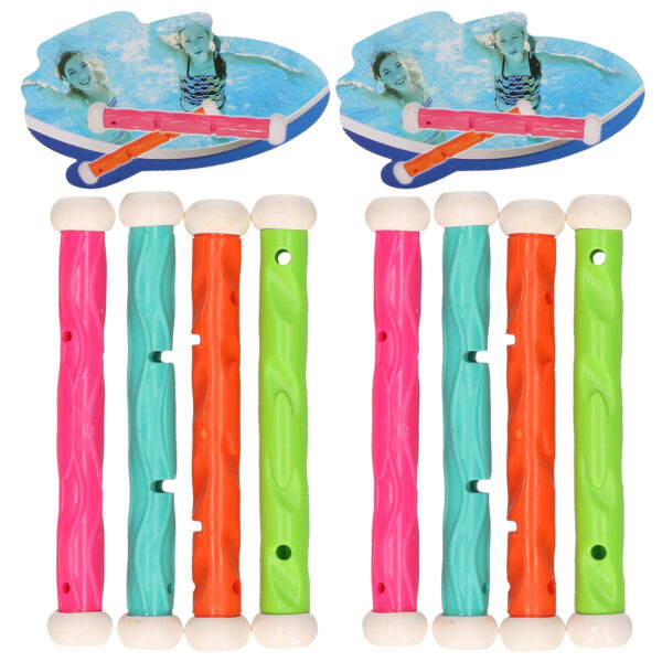 Duikspeelgoed Watersticks - 8x -delig - gekleurd - kunststof