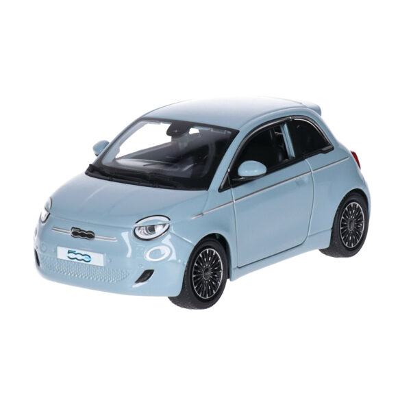 Modelauto/speelgoedauto Fiat 500e - lichtblauw - schaal 1:24 - schaalmodel speelgoed