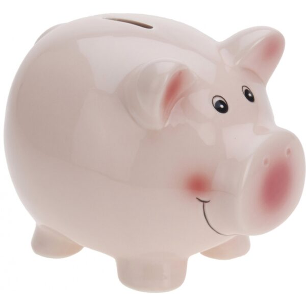 Free & Easy Spaarvarken - roze - dolomiet - 11 x 9 cm - spaarpot - sparen - cadeau