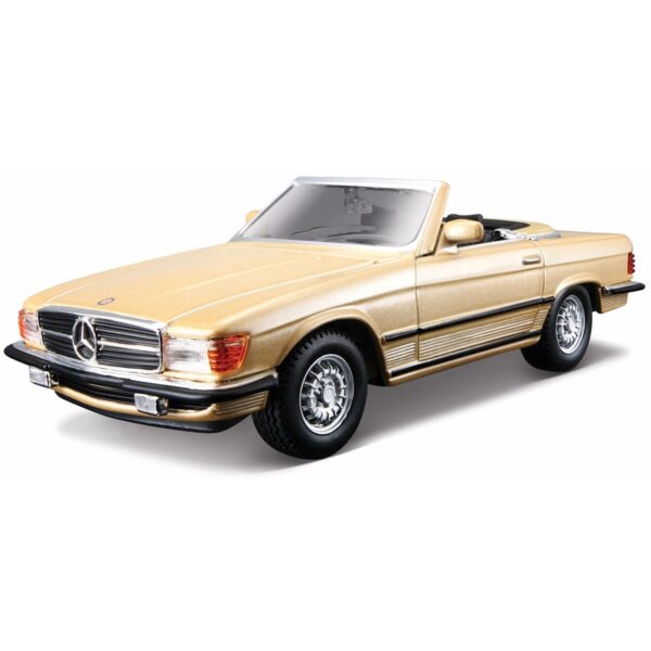 Modelauto - Mercedes 450 SL cabrio - creme - schaal 1:32 - speelgoedauto