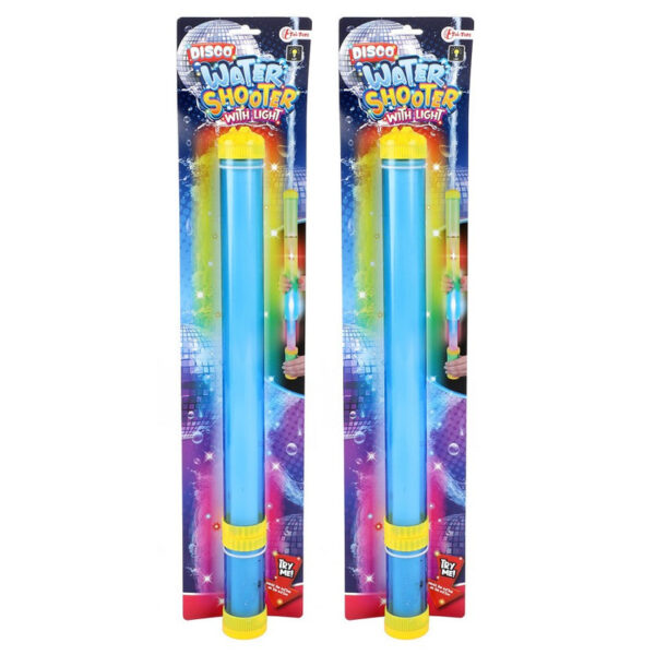 2x Waterpistolen/waterpistool/waterspuiter 46 cm met blauw licht kinderspeelgoed