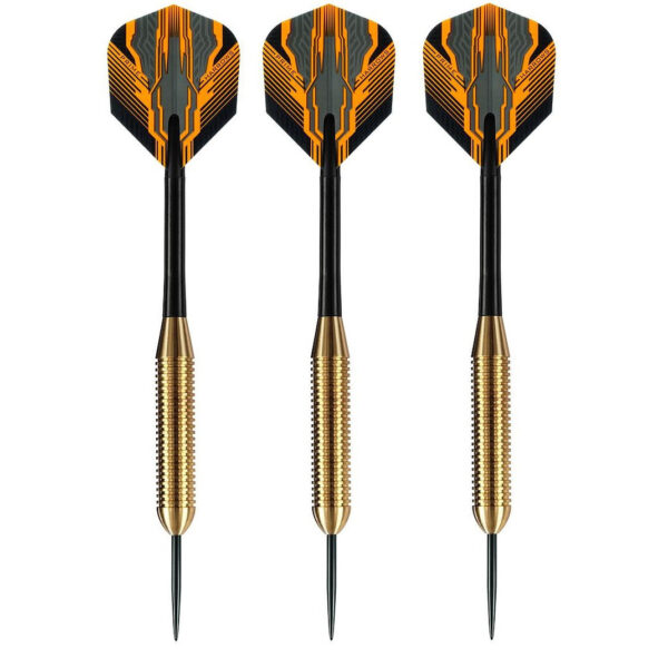 4x Set van 3 dartpijlen Club Brass 24 grams