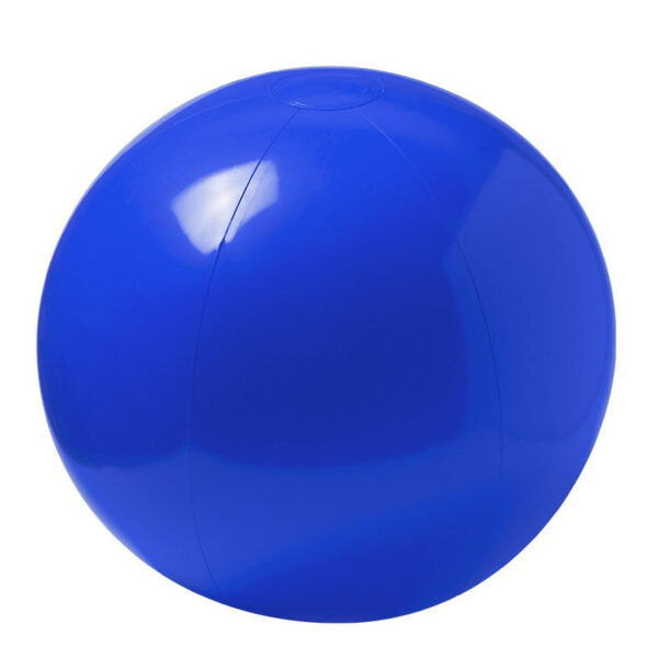 Opblaasbare strandbal extra groot - blauw - Dia 40 cm - kunststof - Strand/buiten