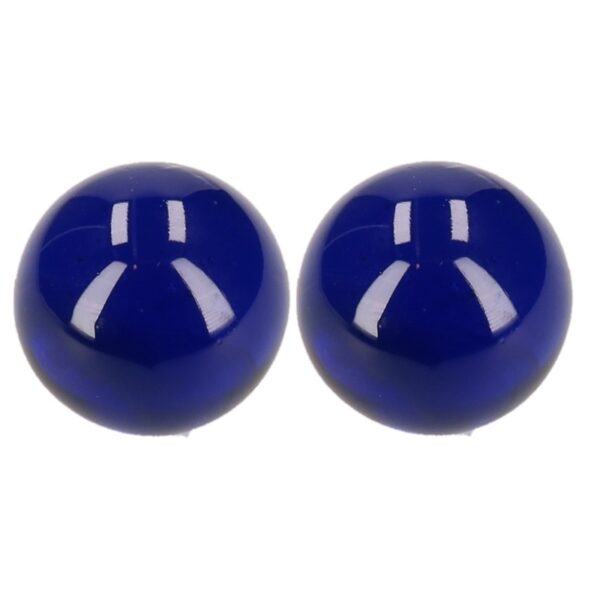 Knikkers XXl formaat - 2x - blauw - dia 6 cm - Bonken - Mega grote knikkers speelgoed