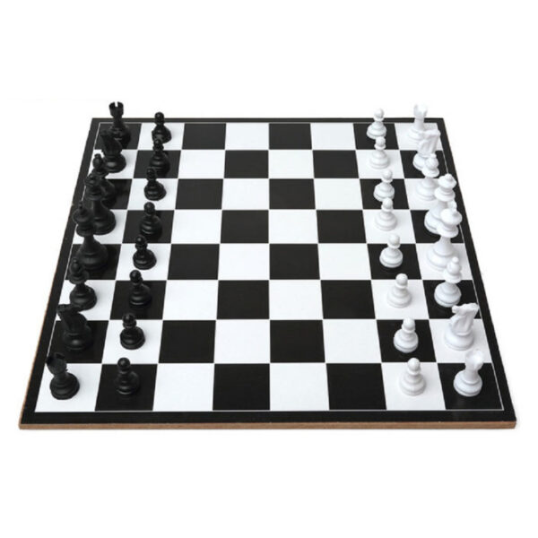 Reisspellen/bordspellen 2-in-1 set van schaken en erger je niet 35 x 30 cm