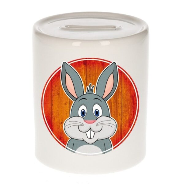 Spaarpot met hazen / konijnen print voor kids 9 cm