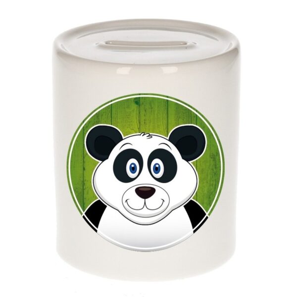 Spaarpot met pandabeer print voor kids 9 cm