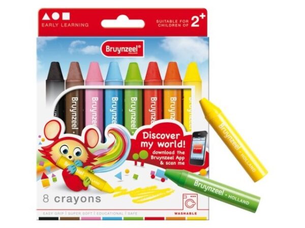 Bruynzeel Dikke Waskrijtjes 8 stuks