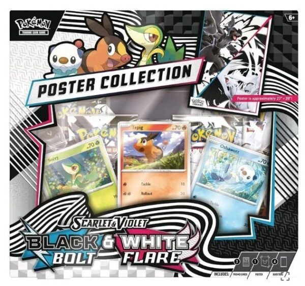 Pokemon Sv10.5 Black Bolt & White Flare Poster