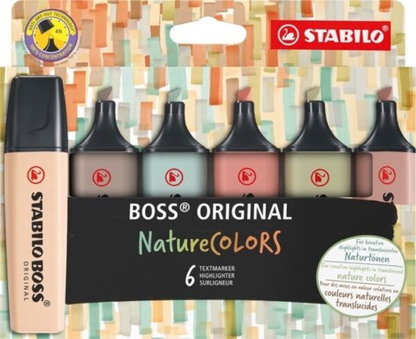 Stabilo Boss Naturecolors Etui 6 Kleuren