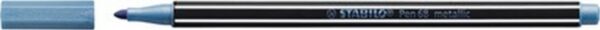 Stabilo pen 68 metallic blauw